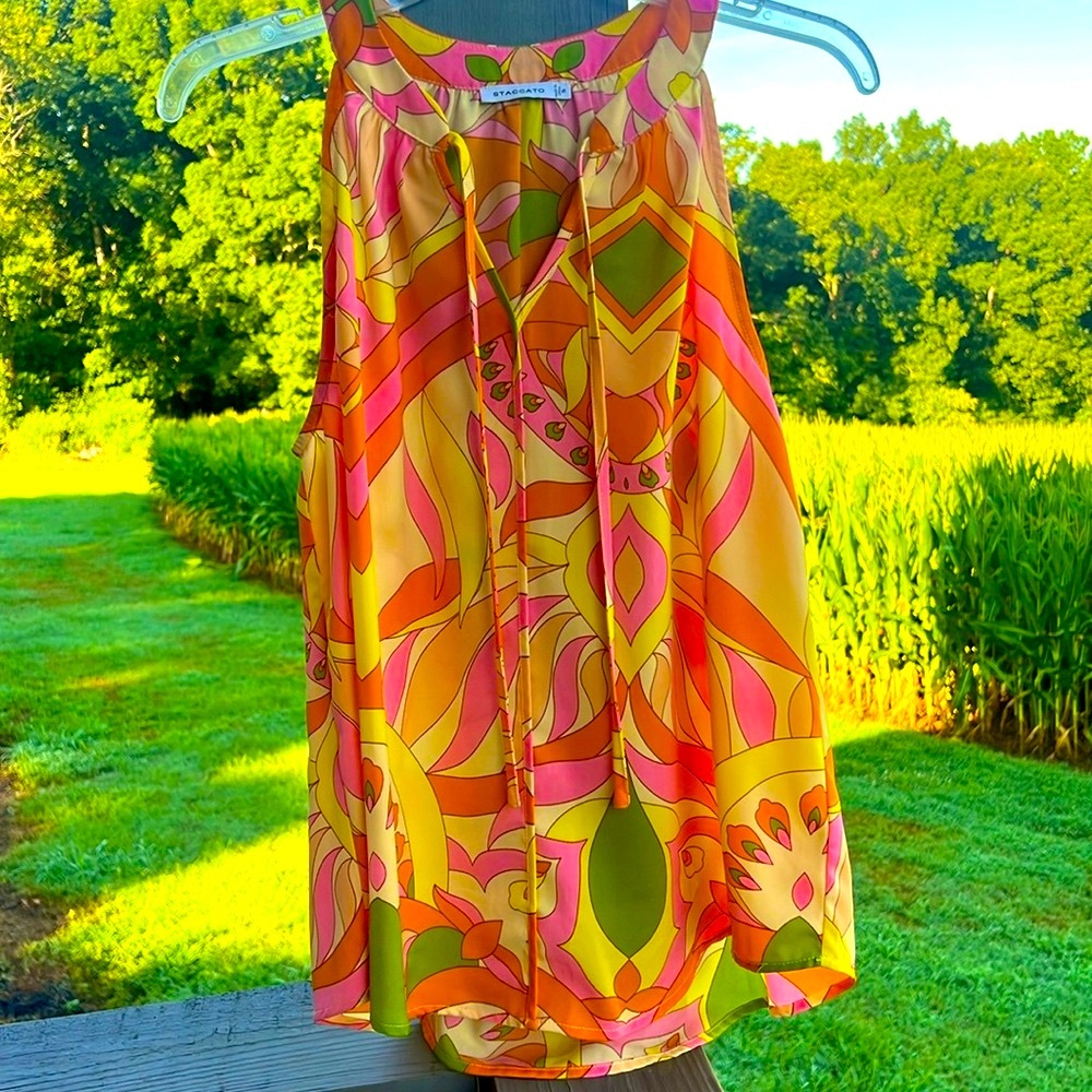 Staccato Patterned Tank Top